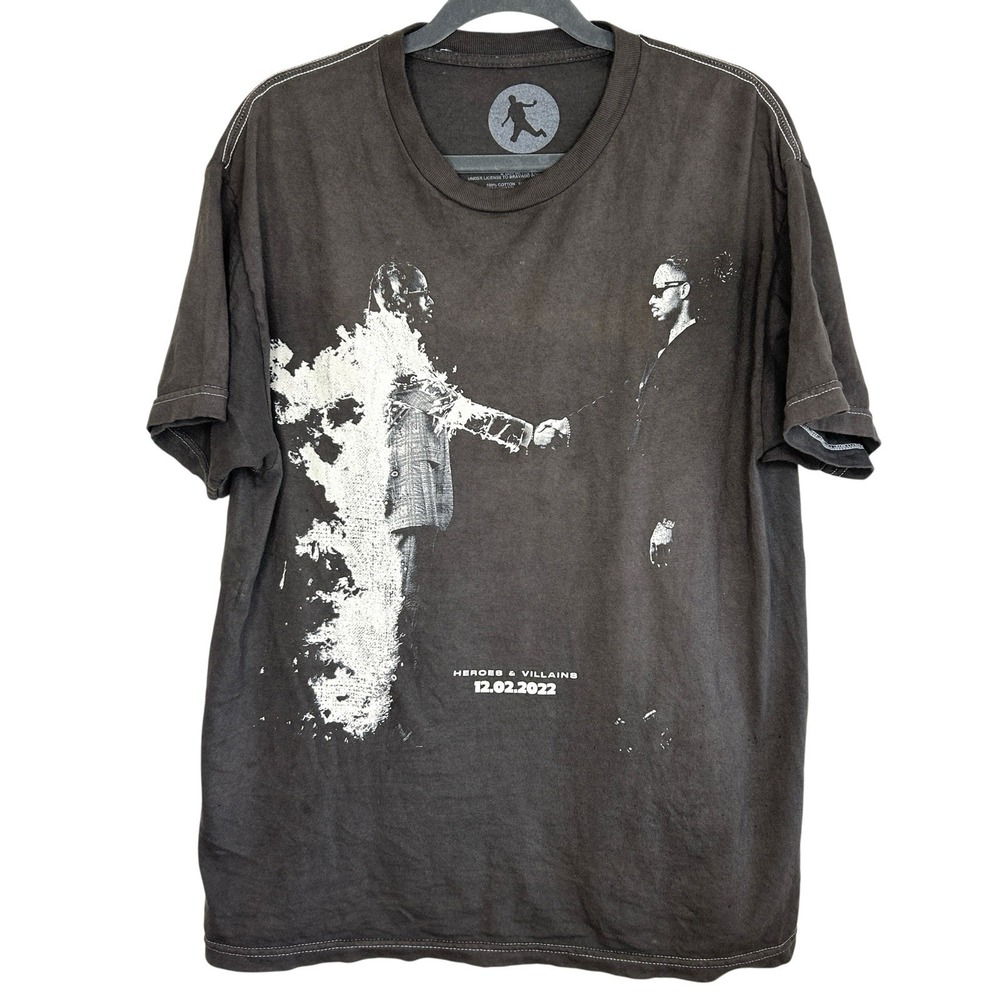 Metro Boomin Heroes Villians 2022 T Shirt Medium Street‎ Goth Hip Hop Grunge Rap